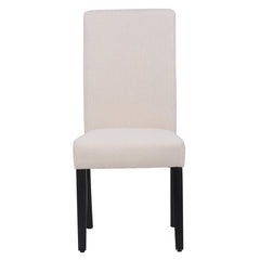 Upholstered Linen Fabric Dining Side Chair, Set of 2