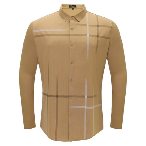Checkmate Plaid Button-Up Shirt KHAKI