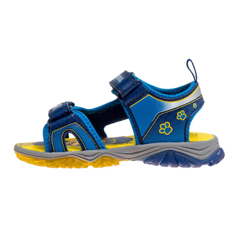 Paw Patrol Chase Marshall Light Up Summer Boys Sandals - Hook & Loop Adjustable Strap Open Toe Sandal Water Shoe - Blue (Sizes 6-12 Toddler)