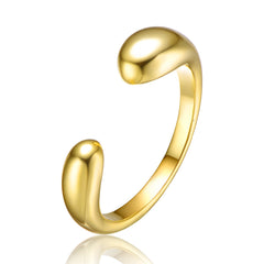 14K Gold Plated Modern Open Ring