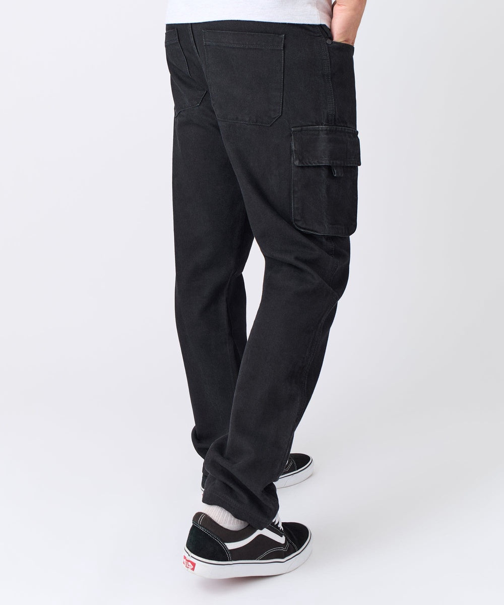  Reason Clothing Workwear Cargo Pants - Black - BLACK - Bonton