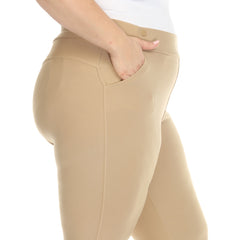 Plus Size Super Soft Elastic Waistband Scuba Pants