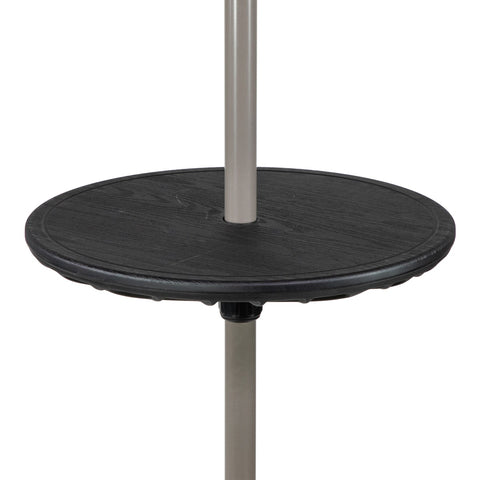 19.75" Black Outdoor Umbrella Table Tray