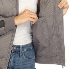 Women's Lightweight Diamond Quilted Puffer Bomber Jacket