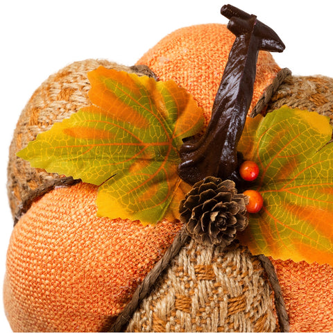 Autumn Harvest Tall Textured Thanksgiving Pumpkin - 10.5" - Orange