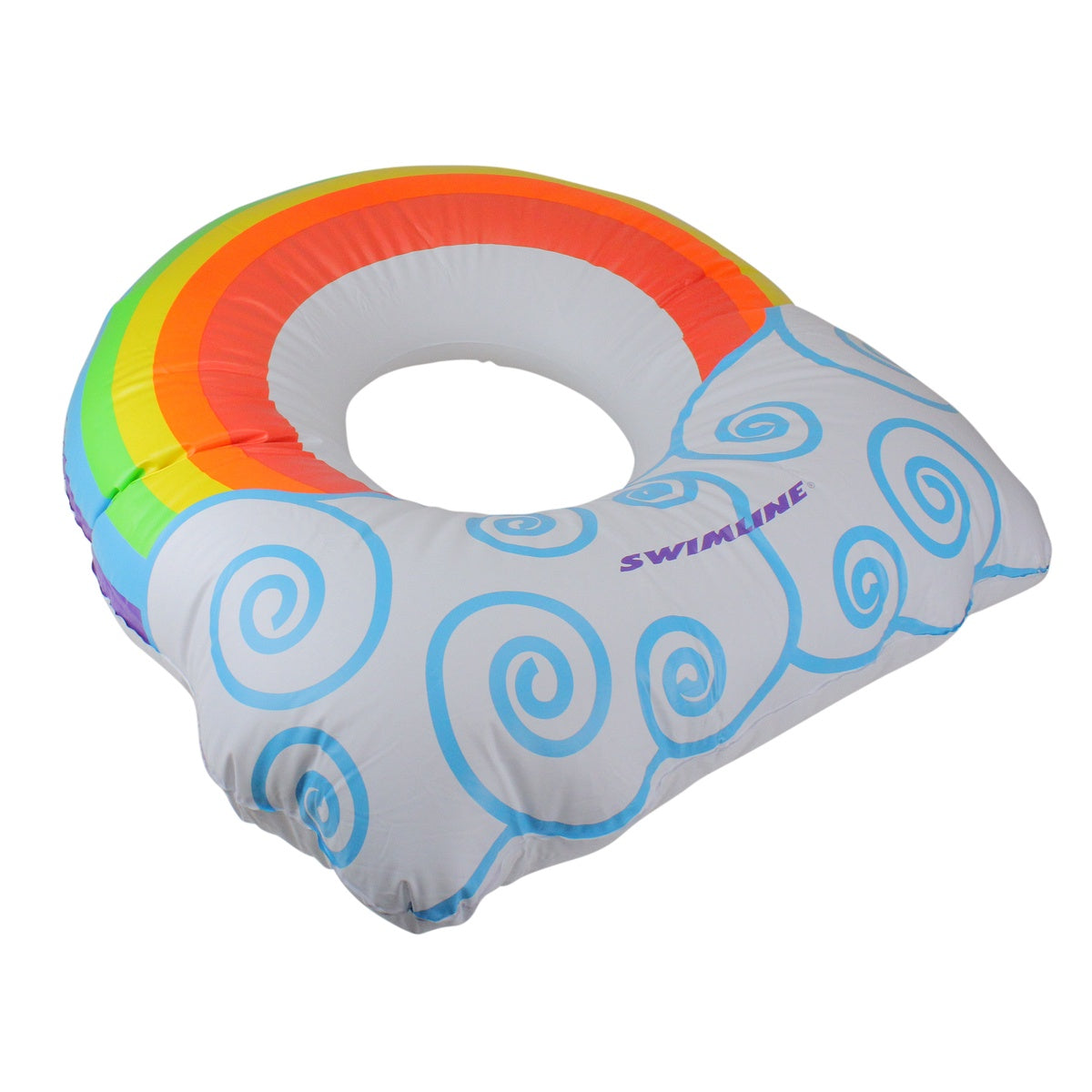  Swim Central Inflatable Rainbow Cloud Ring Swimming Pool Float - 37