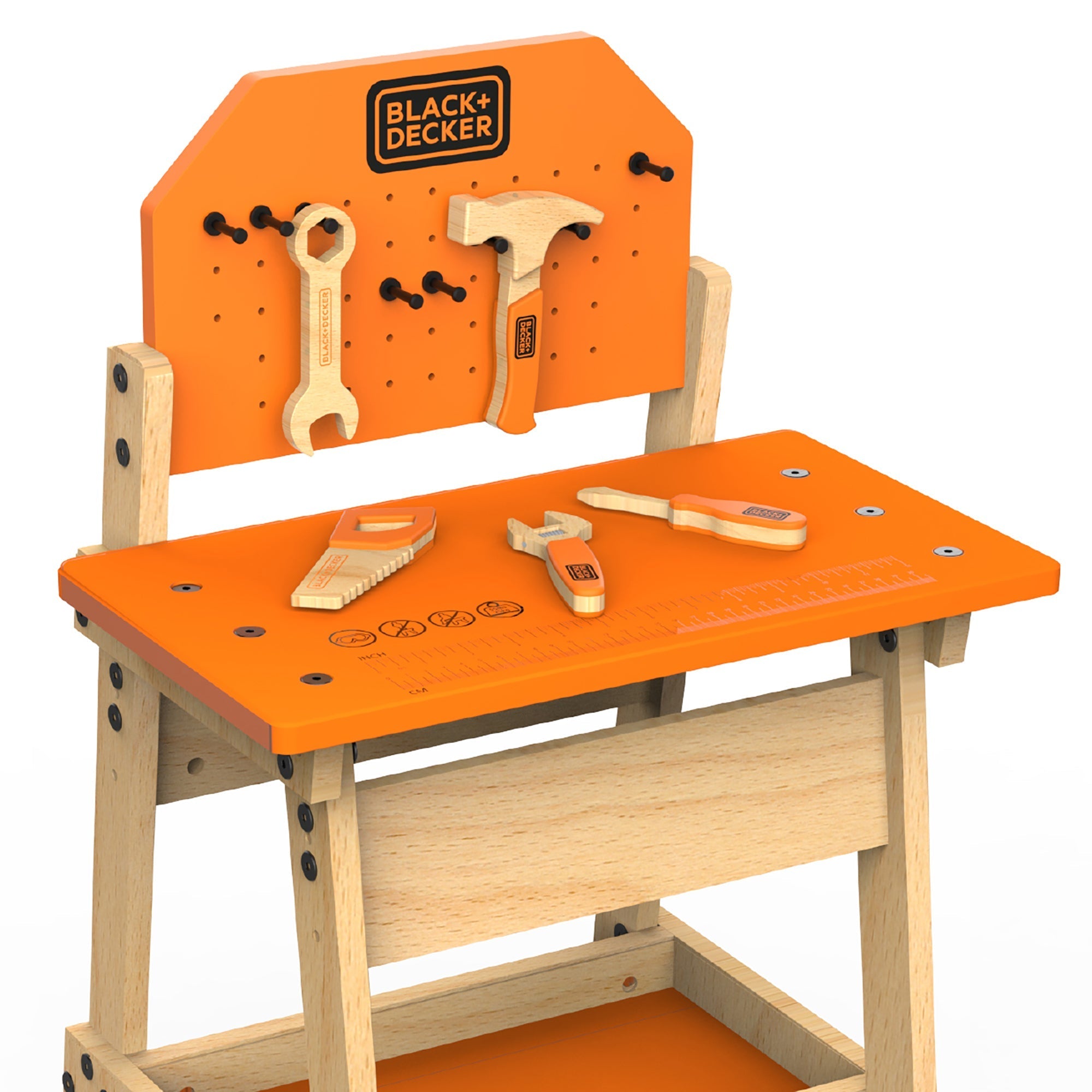  Black & Decker Black and Decker Kids Workbench & Wooden Tool Set for Kids - Multi - Bonton