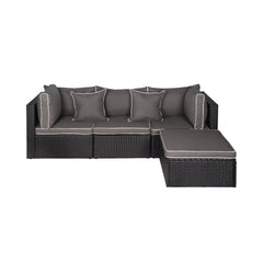 4-Piece Outdoor Patio Sofa Sectional with Back Cushions