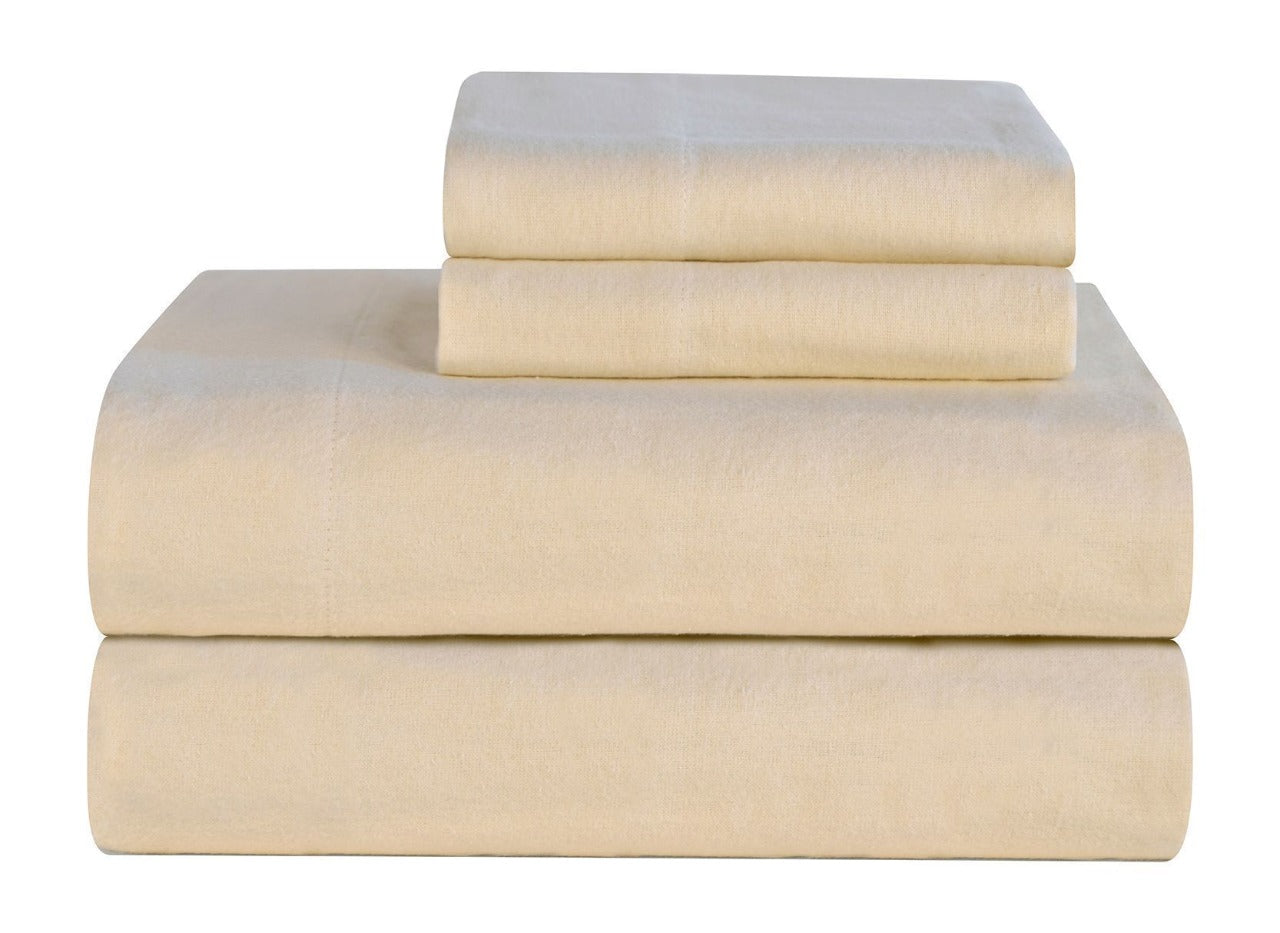  Celeste Home Solid Color Flannel Sheet Sets - Coffee Bean - Bonton