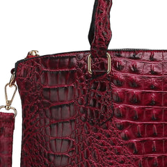 Liora Croc Embossed Tote Bag and Set