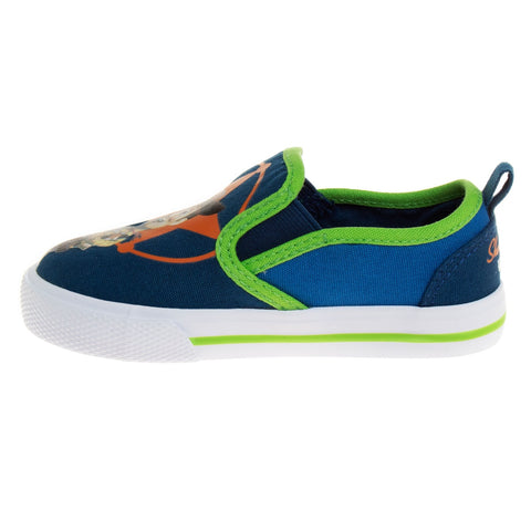Toy Story Casual No Lace Shoes - Buzz Lightyear Sheriff Woody Low Top Canvas Slip-on Tennis Boys Sneakers (Size 5-12 Toddler)