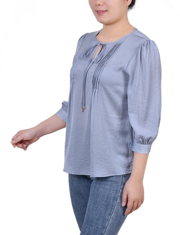 Elbow Sleeve Satin Blouse