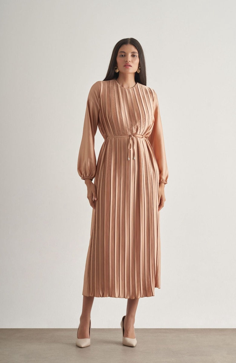  Mizalle Mizalle Maxi Dress - Beige - Bonton
