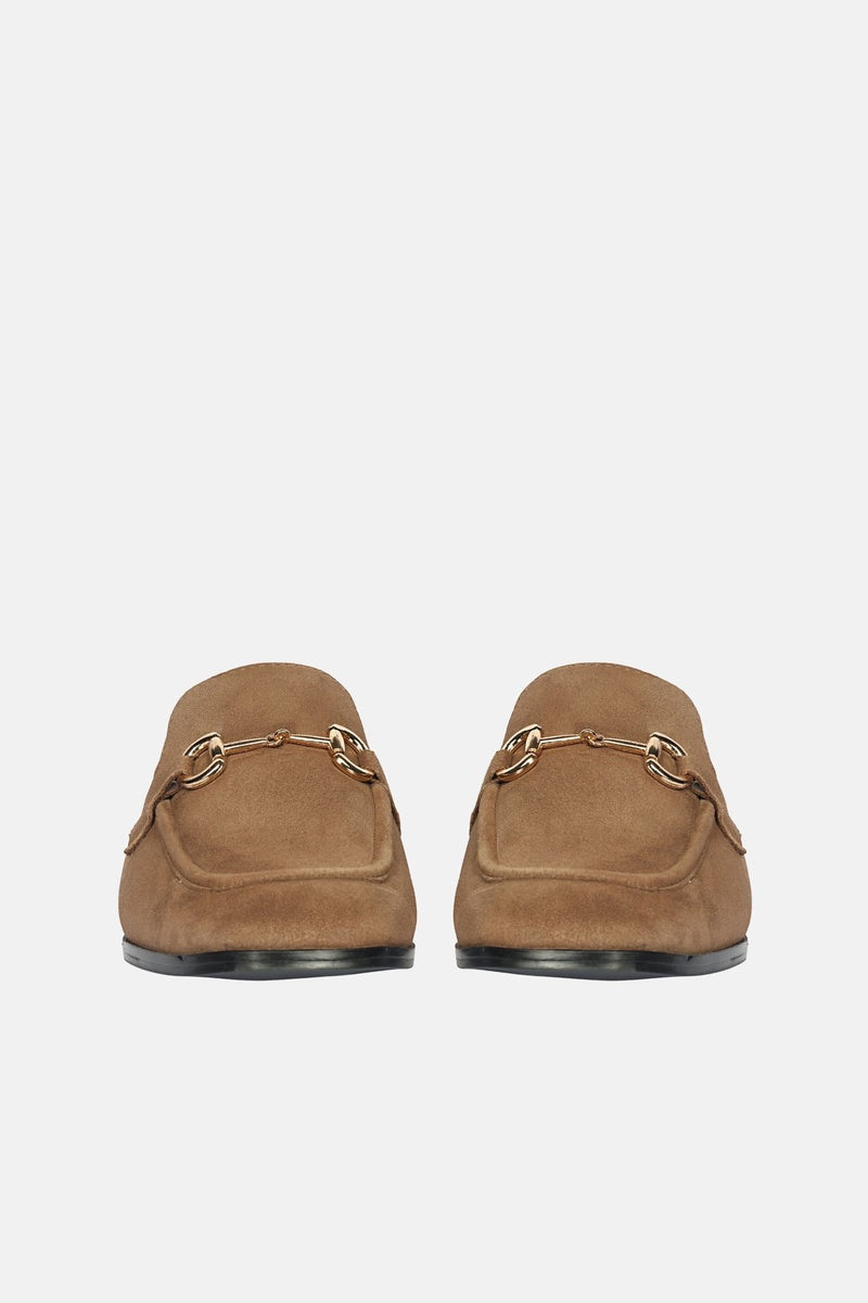  Saint G Savannah Suede - Heeled Mule - Dark Taupe - Bonton