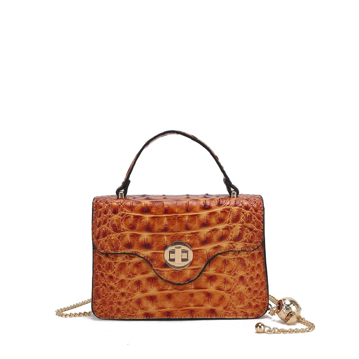  MKF Collection Mae Shoulder Bag - Croco Taupe - Bonton