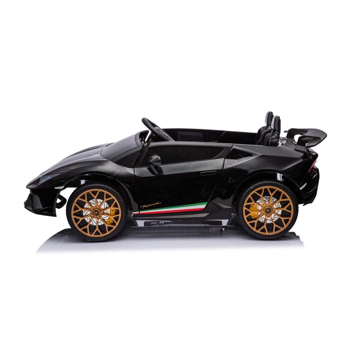  Freddo 24V Lamborghini Huracan 2 Seater Kids' Electric Ride-On - Black - Bonton