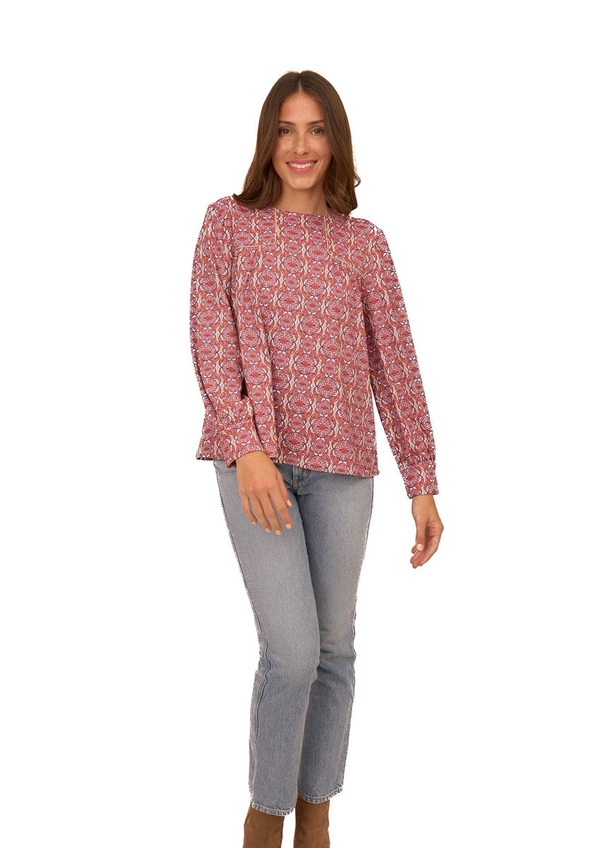  Cabana Life Camden Geo Long Sleeve Top - S - Bonton