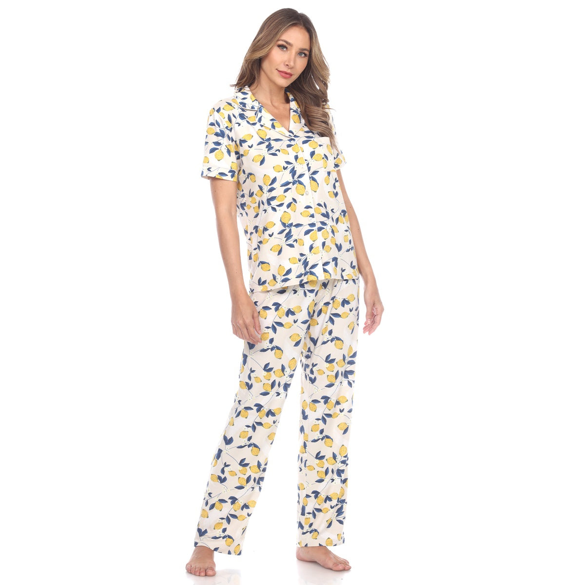  White Mark Women's Tropical Print Pajama Set - XL - Bonton