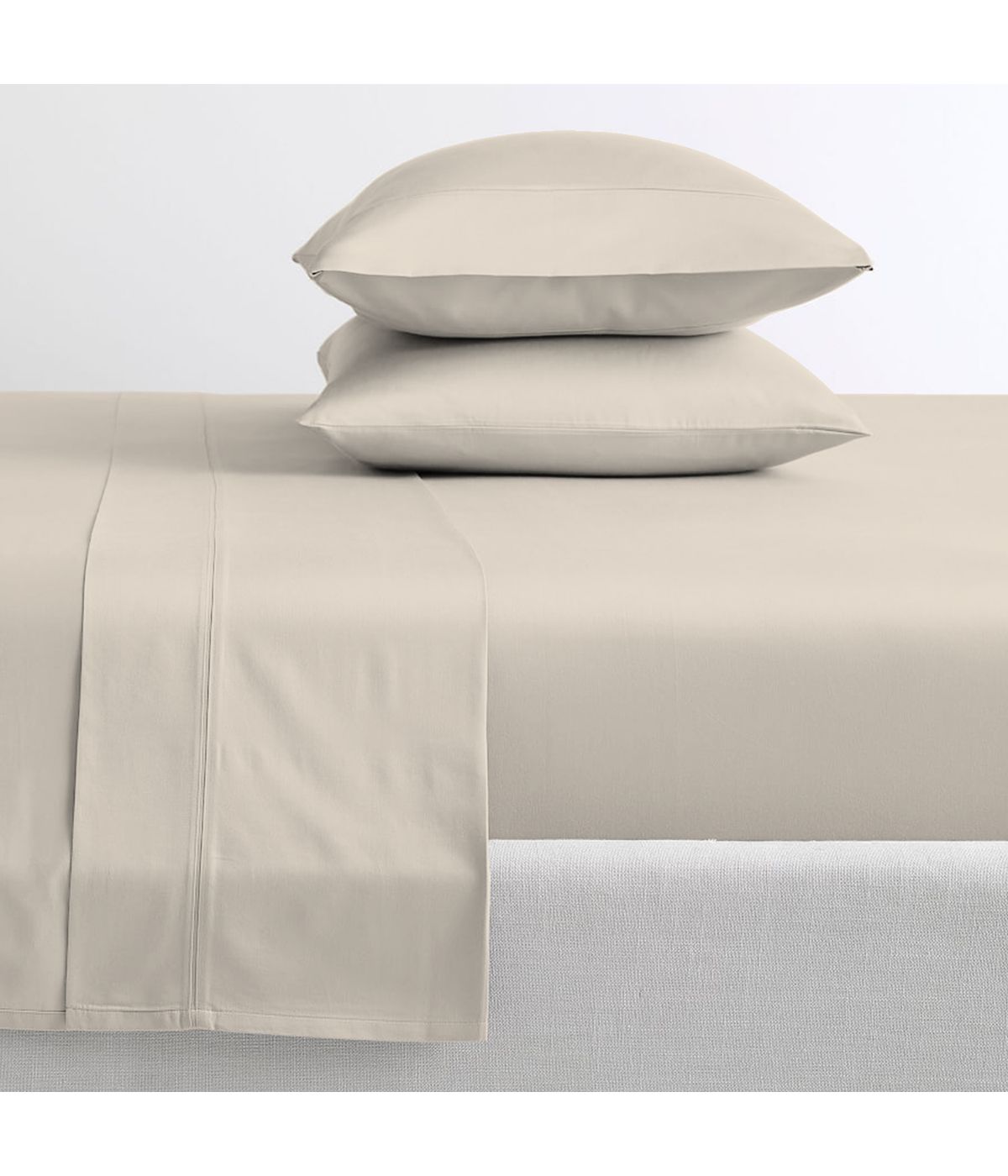  Purity Home Cotton 400 Thread Count Percale Sheet Set Ivory - Ivory - Bonton