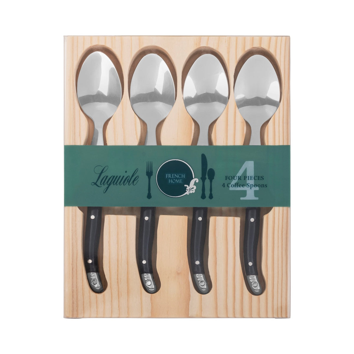  French Home French Home Laguiole Coffee Spoons, Set of 4, Navy - Default Title - Bonton