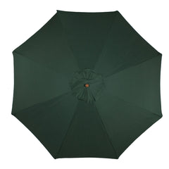 8.5ft Outdoor Patio Market Umbrella With Wooden Pole  Green