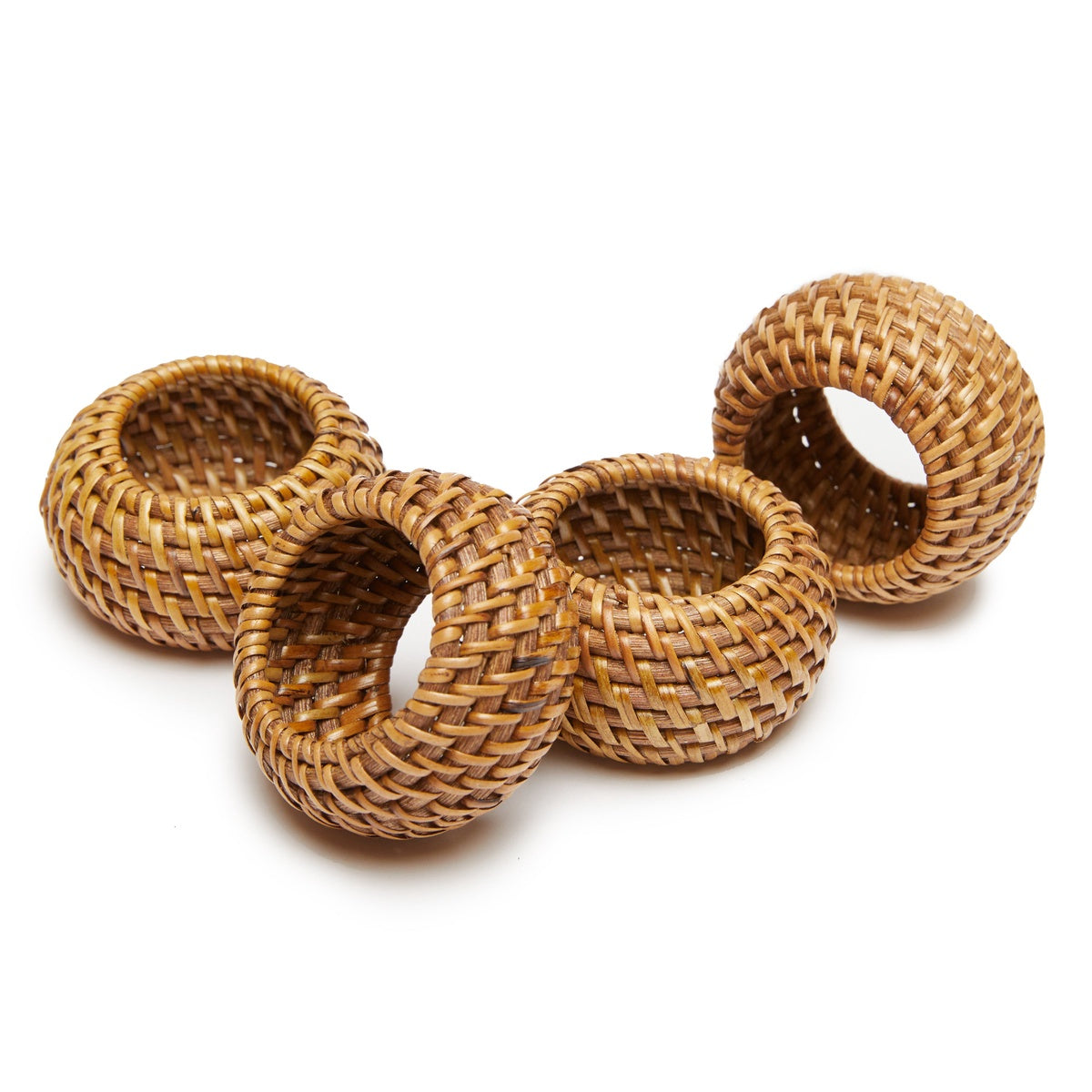  Caravan Eclipse Napkin Rings, Set of 4 - Natural - Bonton