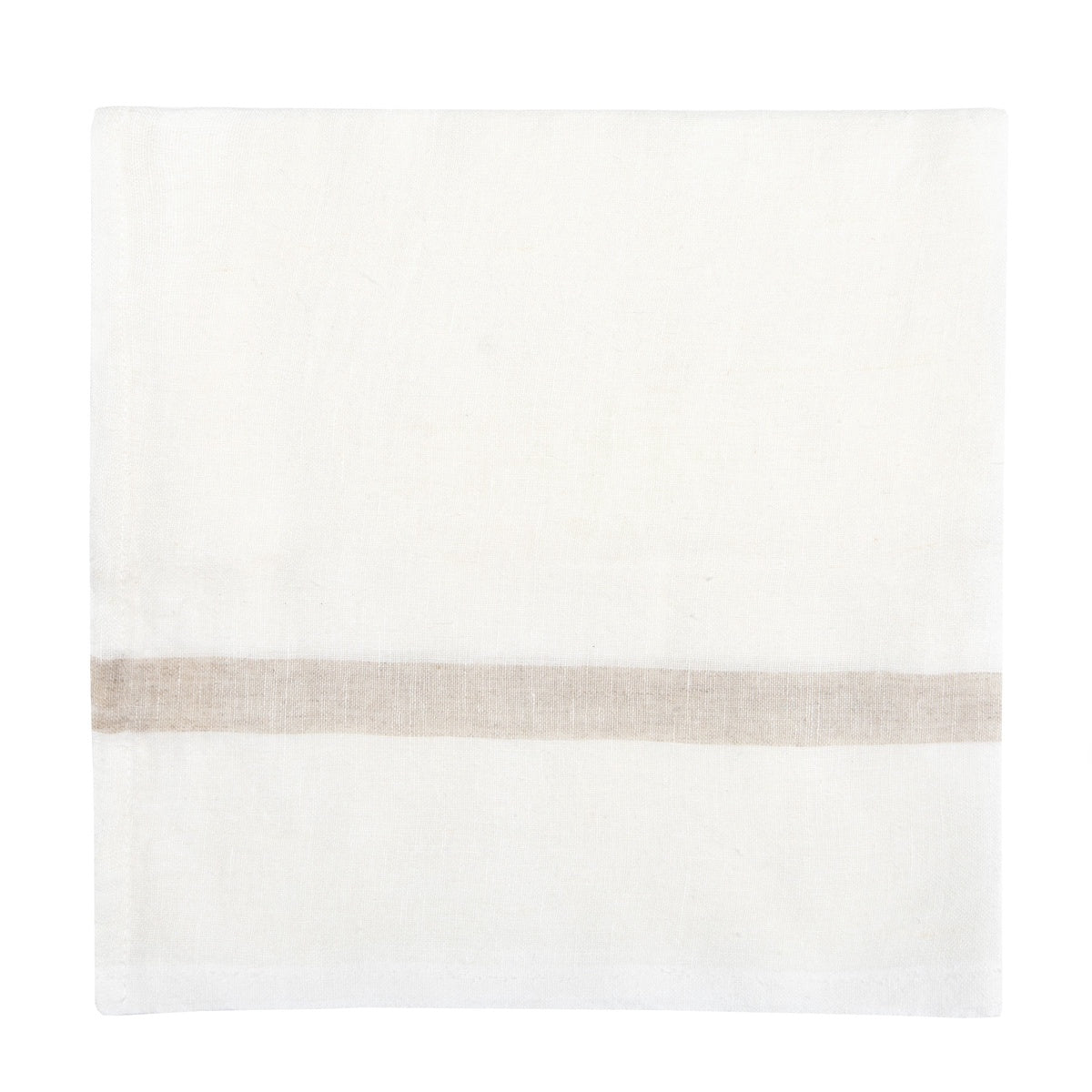  Caravan Laundered Linen Napkins, Set of 4 - Lime & Grey - Bonton