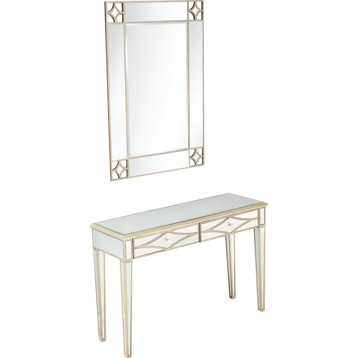  Huxley Wall Mirror and Console - Mirror - Bonton