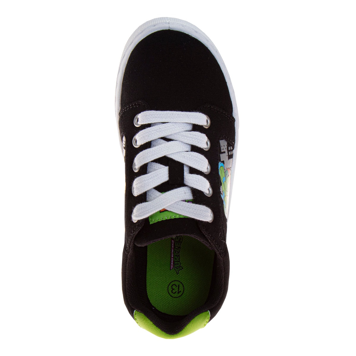  Josmo Teenage Mutant Ninja Boys Turtles Lace-Up Canvas Sneakers - 12 - Bonton
