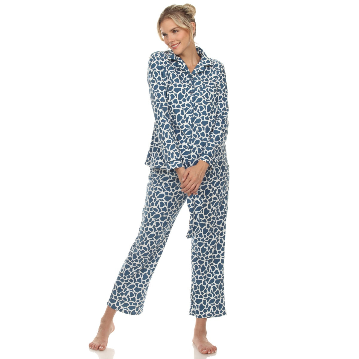  White Mark Women's Three Piece Pajama Set - M - Bonton