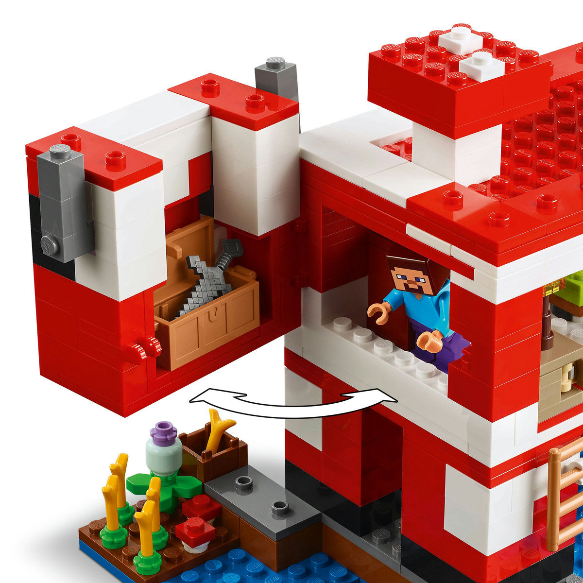  LEGO LEGO® Minecraft® the Mooshroom House Island Gamer Kit Toy for Kids 21270 - Minecraft - Bonton