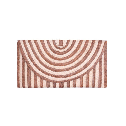Brooke - Small Clutch - Cream/Brown / One Size