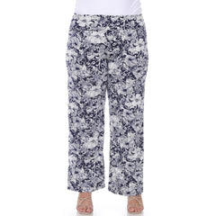 Plus Size Floral Paisley Palazzo Pants