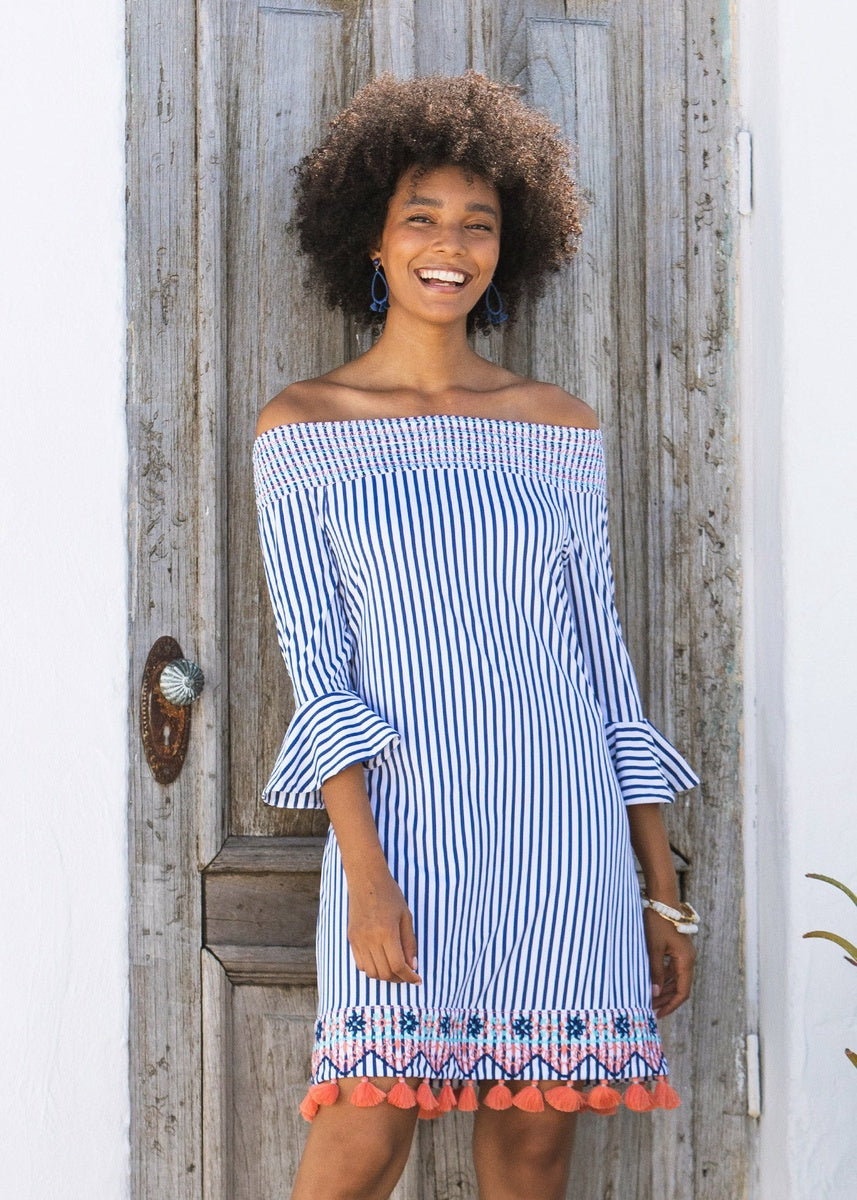  Cabana Life St. Barts Off the Shoulder Dress - XS - Bonton