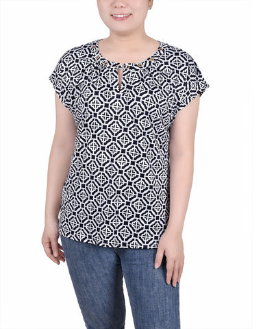 Extended Sleeve Top With Grommets