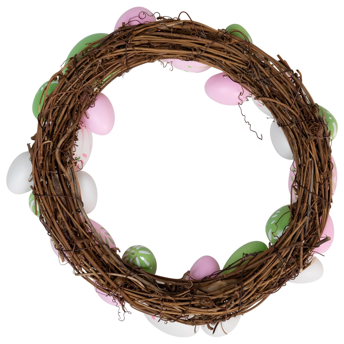  Northlight Easter Egg Grapevine Wreath - 10