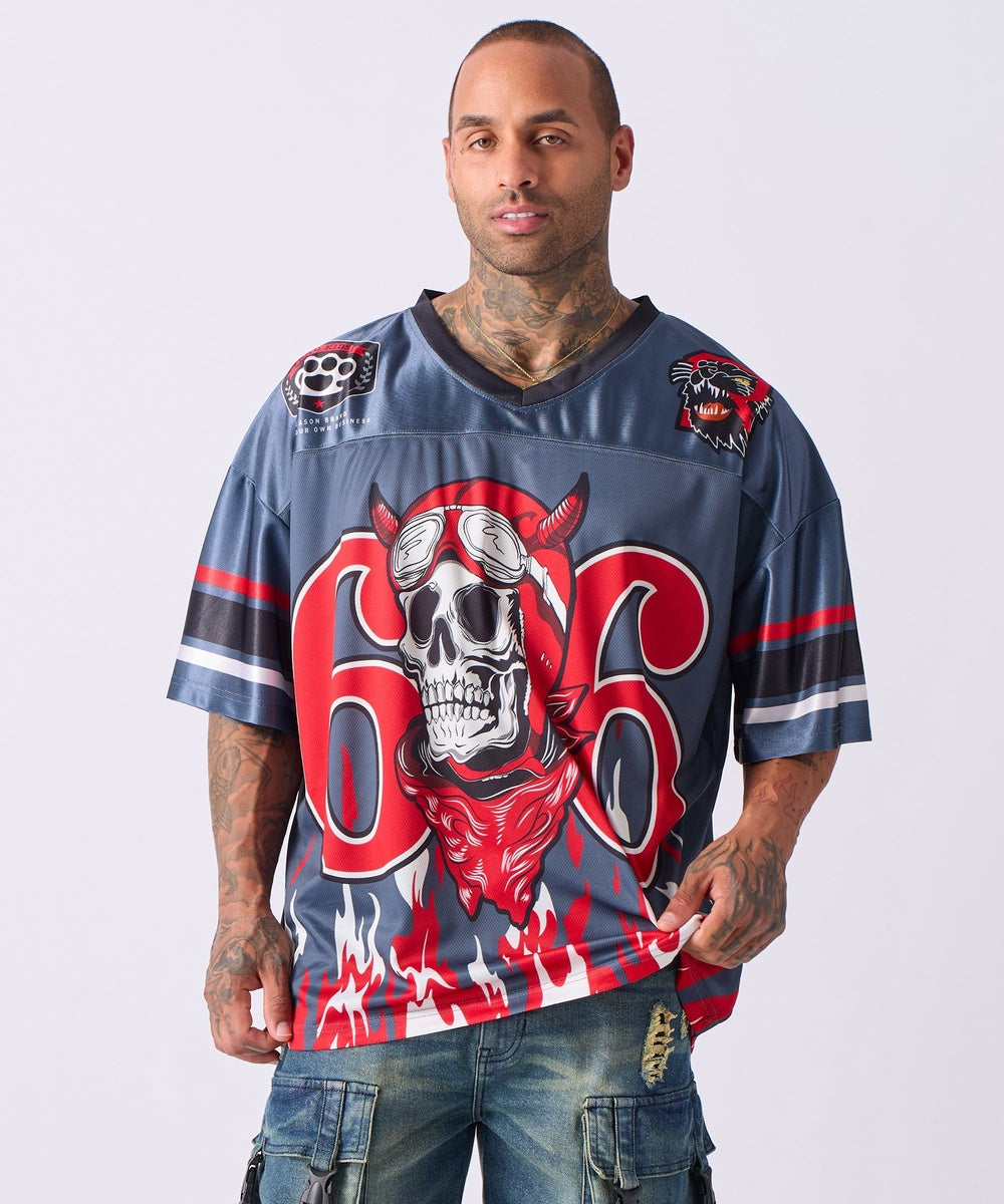  Reason Clothing Football Jersey 66 - Grey - GREY - Bonton