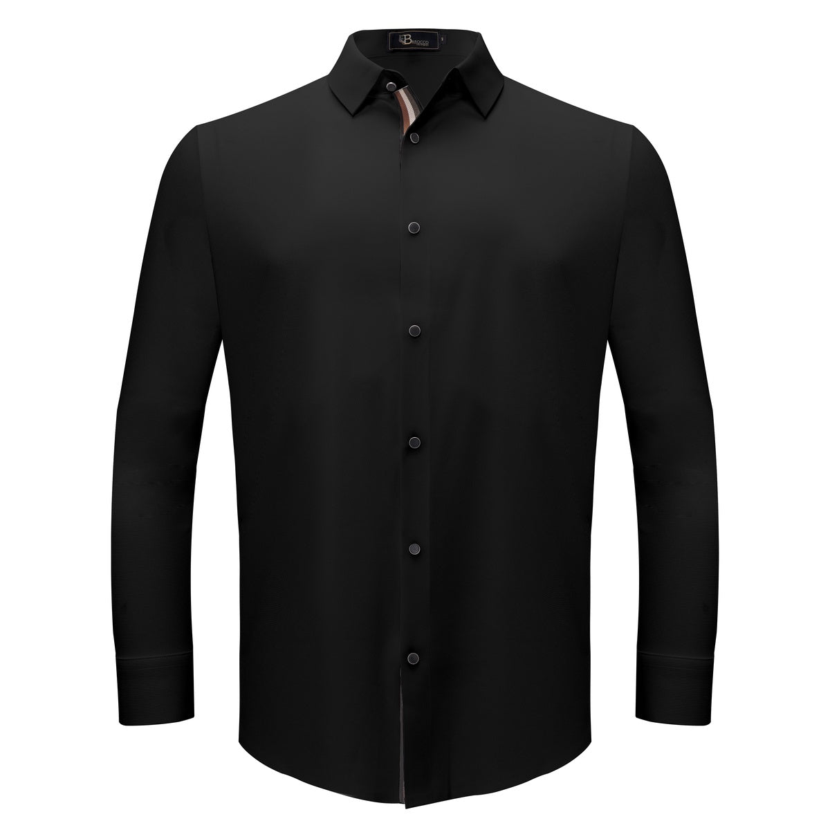  Barocco Power Move Button-Up Shirt BLACK - BLACK - Bonton