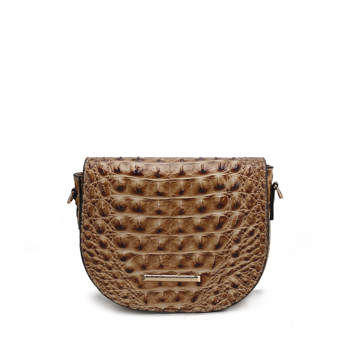  MKF Collection Amalia Solid Croc Crossbody Bag - Croco Black - Bonton