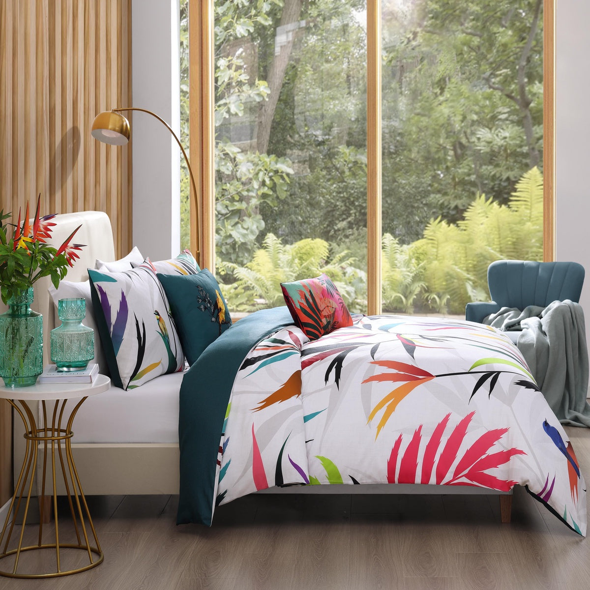  Bebejan Bebejan Tropical Fusion 5 Piece Reversible Comforter Set - QUEEN - Bonton