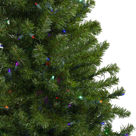 Pre-Lit LED Medium Canadian Pine Artificial Christmas Tree - 5' - Multicolor Lights