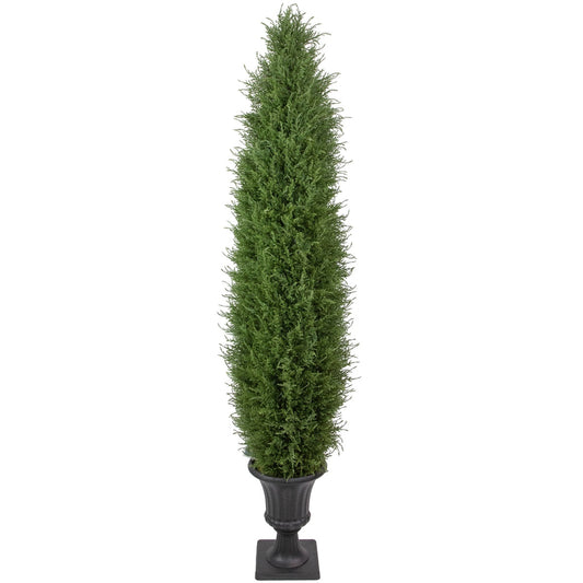 Real Touch™ Artificial Cedar Pine Arborvitae Tree in Urn Style Pot  Unlit - 5'