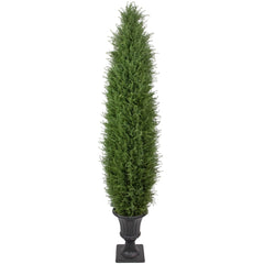 Real Touch™ Artificial Cedar Pine Arborvitae Tree in Urn Style Pot  Unlit - 5'