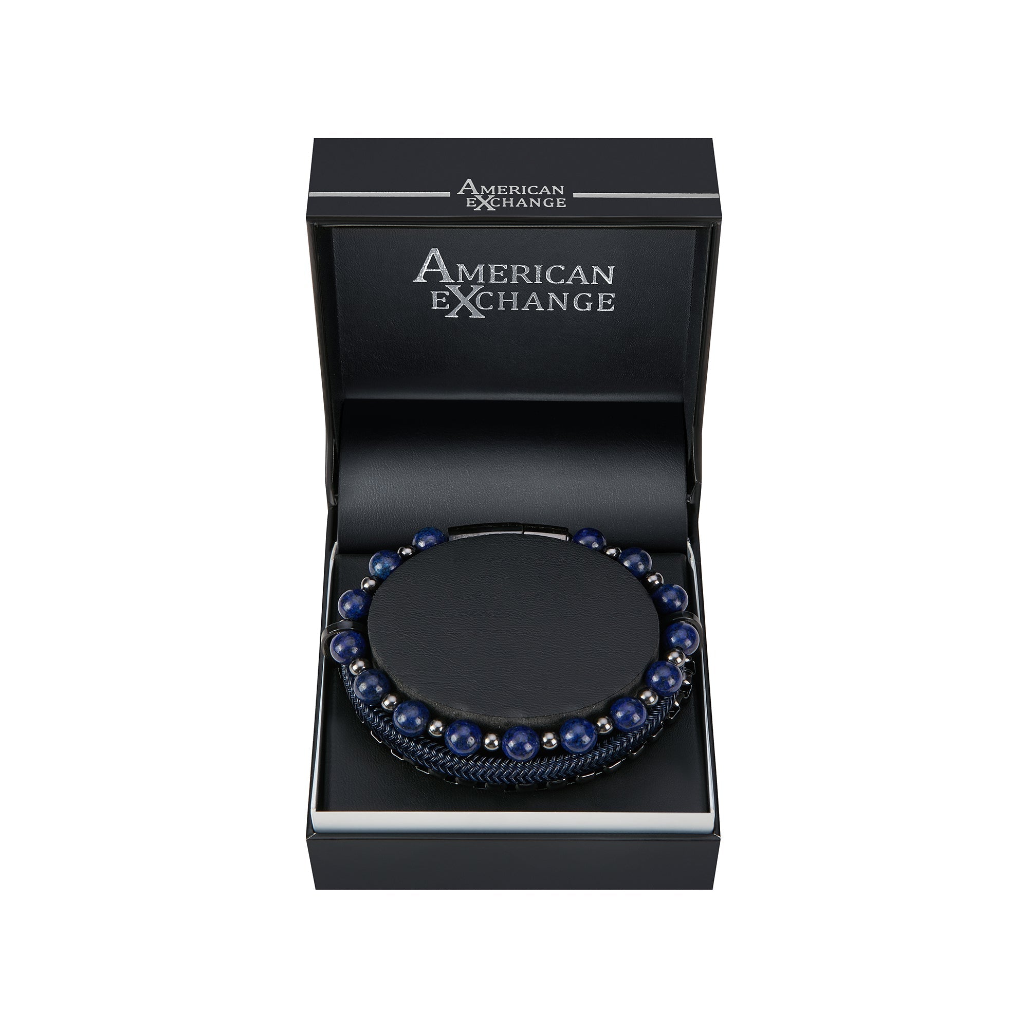  American Exchange American Exchange 3 Piece Bracelet Set - Black/Blue - Bonton