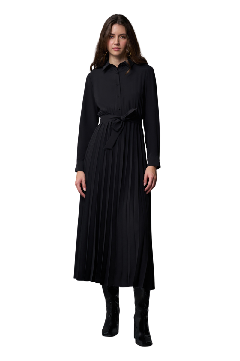 Mizalle Shirt Dress With Pleated Skirt - Skirt - Black - Bonton