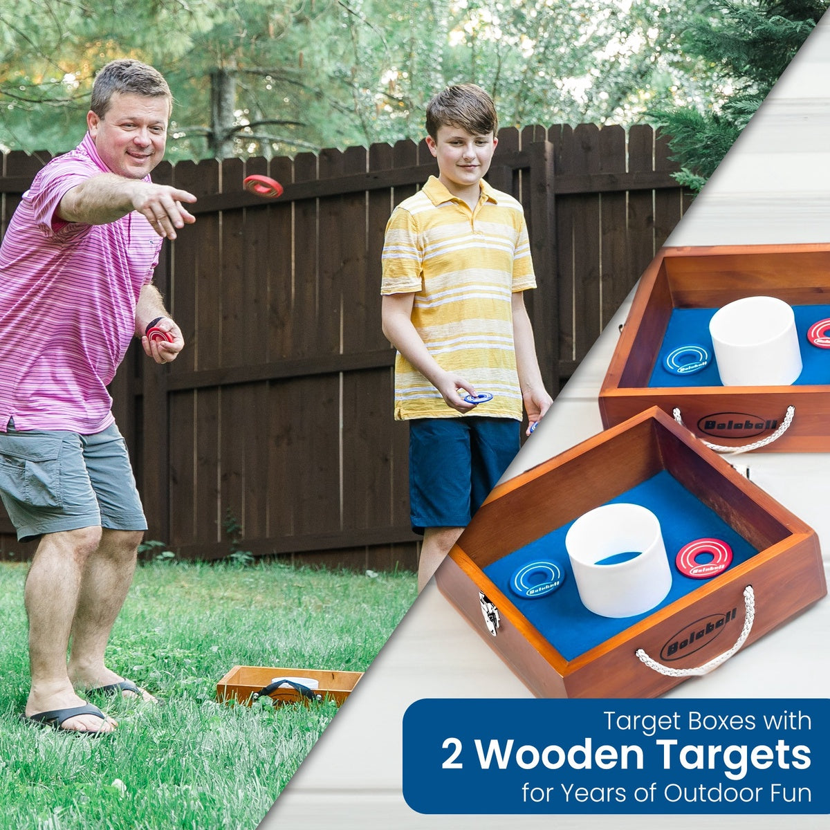  Bolaball Premium Wooden Washer Toss Game Set – Best Outdoor Yard & Lawn Fun - Default Title - Bonton