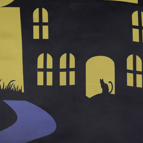 Spooky House Halloween Outdoor House Flag With Bats and Witch 28" X 40"