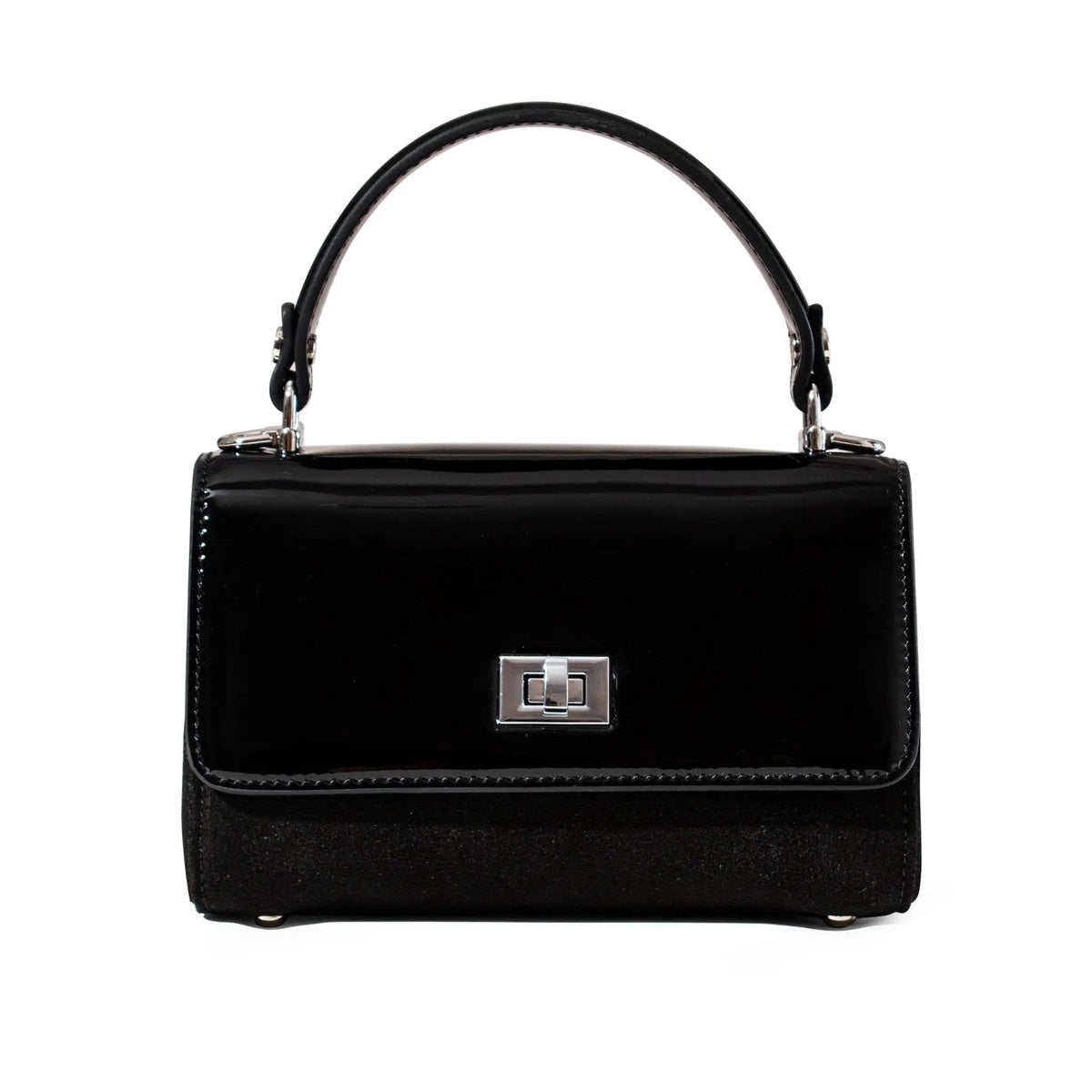  Jurgi Lili Bag - Black Patent & Suede - Black - Bonton
