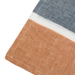 Bold Stripe Linen Rust Napkins, Set of 4