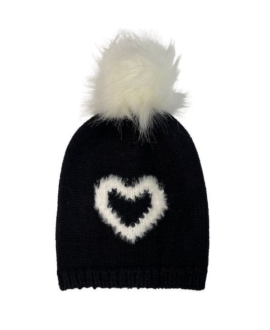 Heart Eyelash Beanie